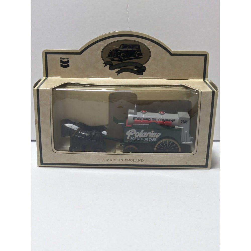 Chevron Lledo Polarine Horse Drawn Tank Wagon Die-Cast Metal Replica England